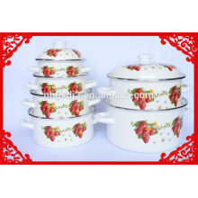 Wholesale good price carbon steel enamel cookware set & enamel kitchen utensils